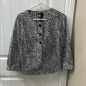 Chic Black and White Women's Jacket